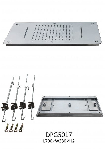 XXL-regnbruser i rustfrit stål med loftbruser DPG5017
