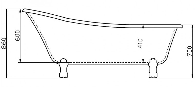 Fritstående badekar PARIS PREMIUM
