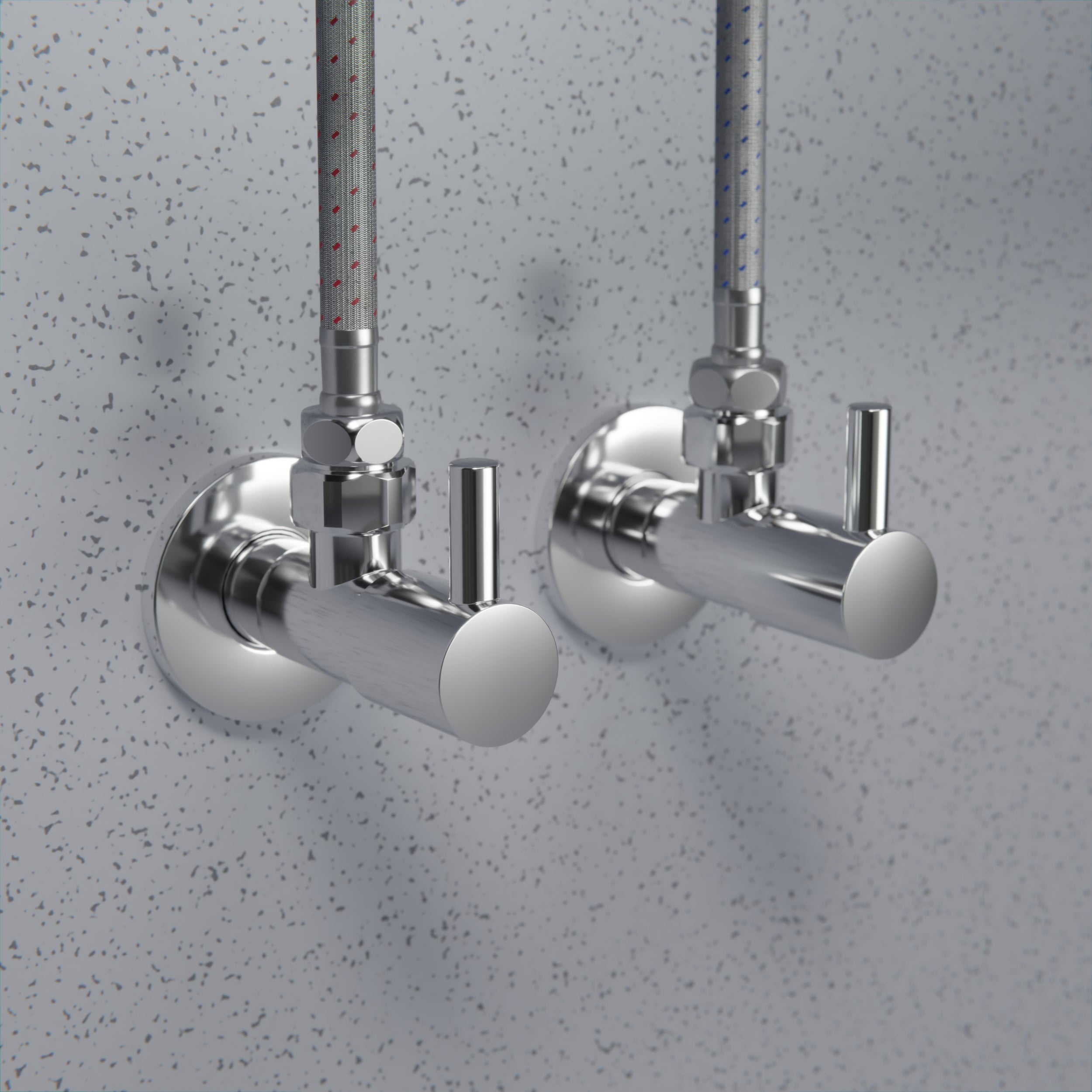 Design-vinkellukkeventil 2-pak