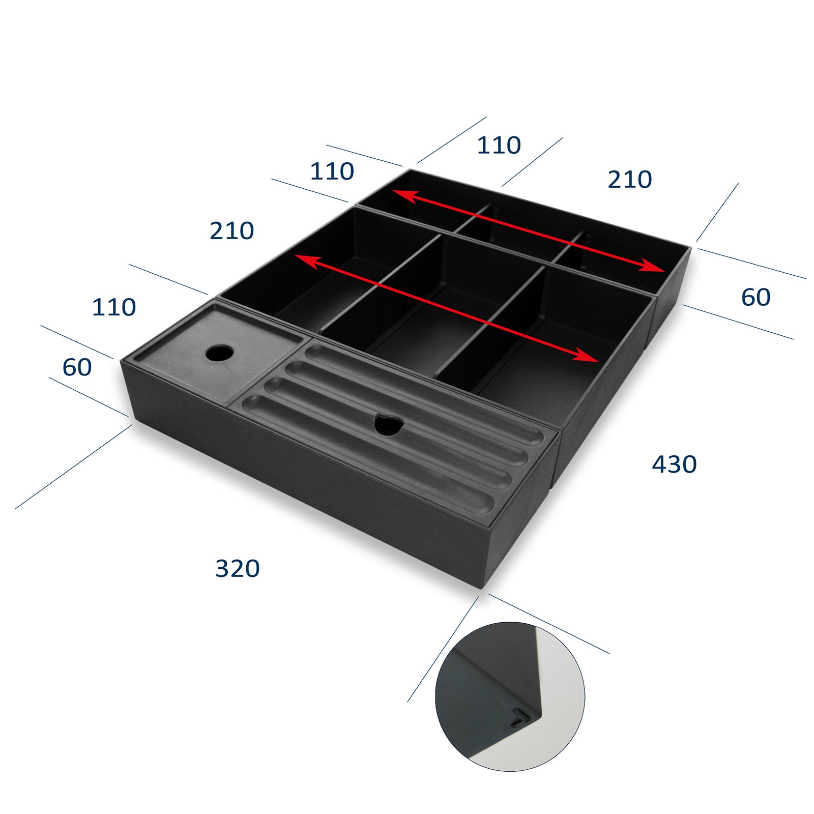 Skuffeinsats Kosmetiksats COMBI