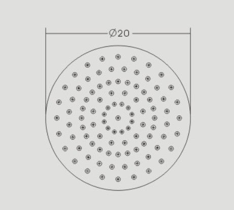 Rundt brusehoved DPG2025