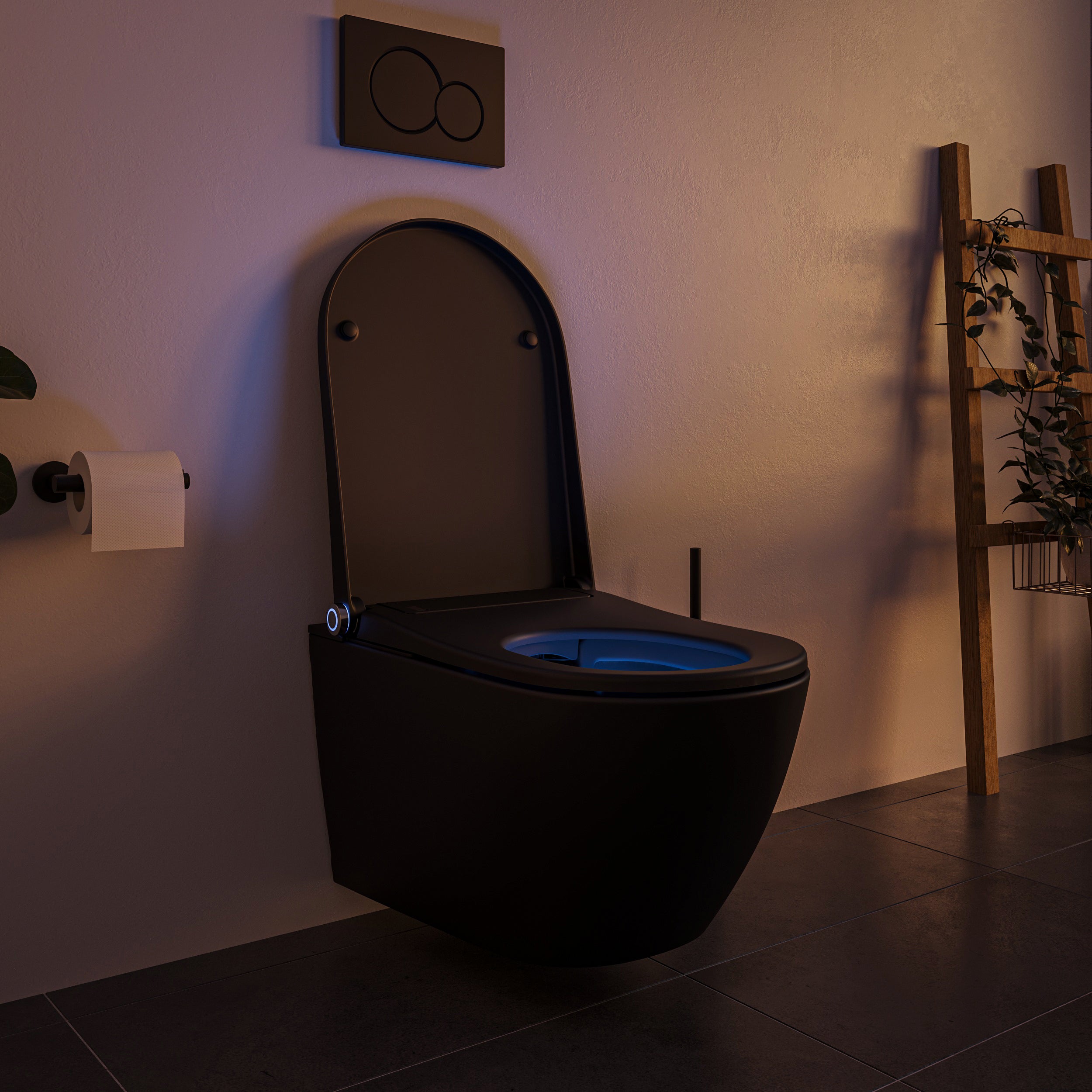 Douchetoilet PREMIUM 1102 Sort Mat