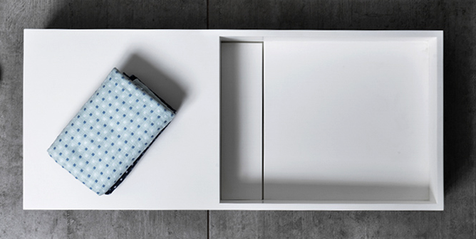 TWG08 væghængt håndvask i mineralstøbning