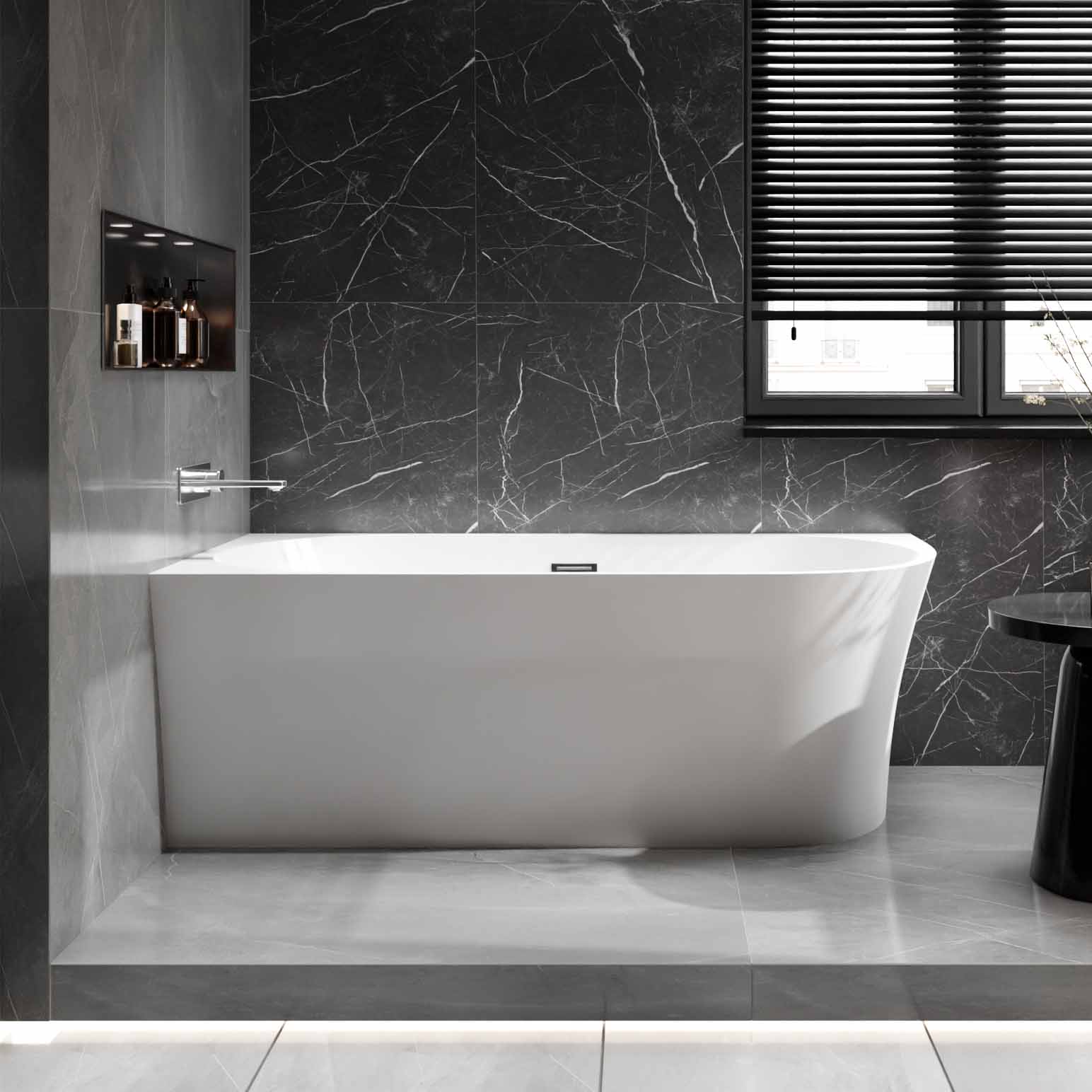 Fritstående badekar NOVA CORNER Akryl