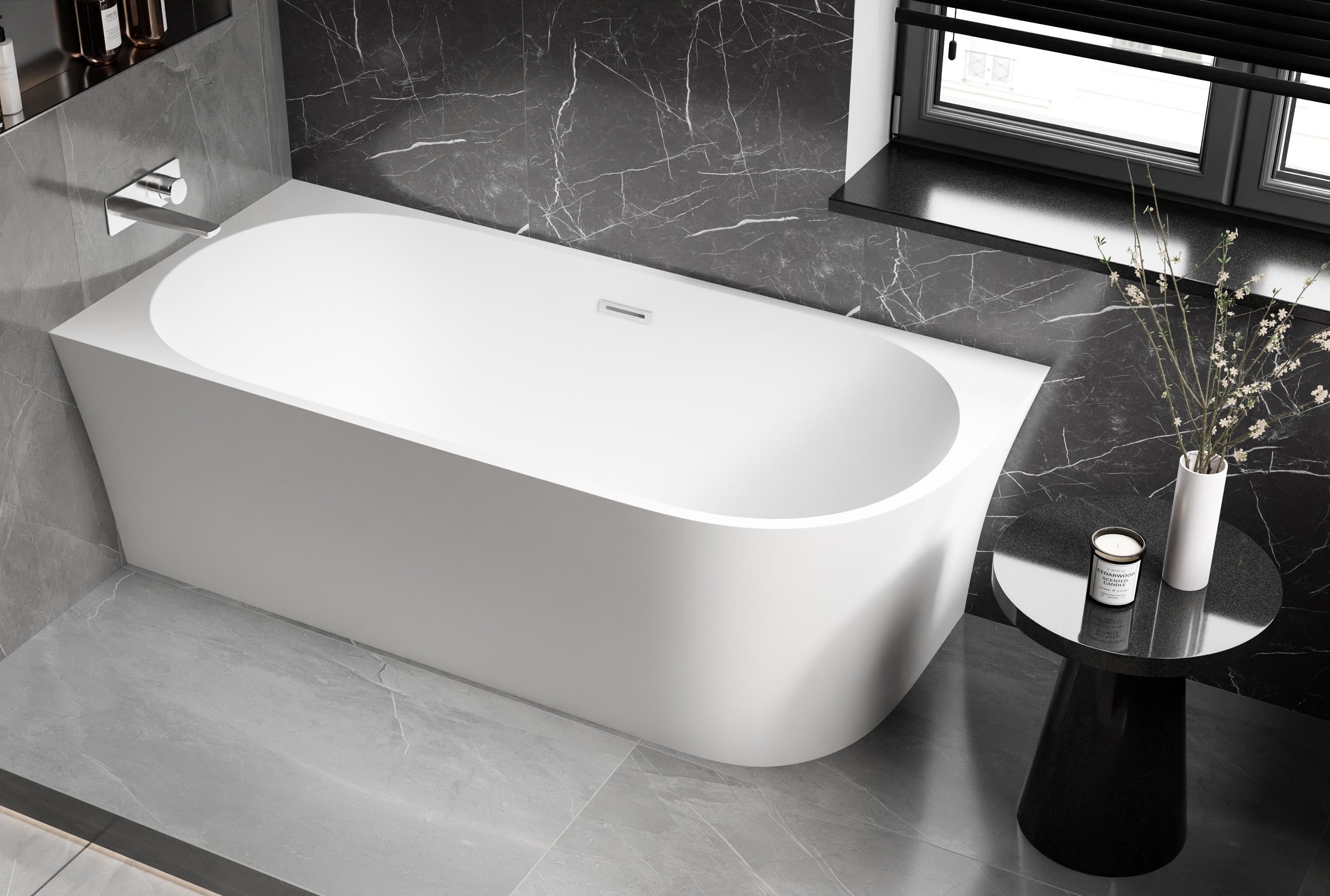 Fritstående badekar NOVA CORNER Akryl