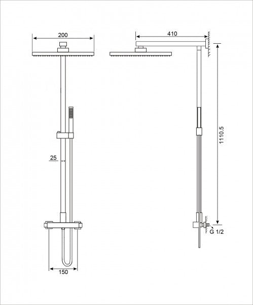 Brusesystem med termostat SEDAL 8921B