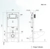 Komplet WC-pakke 43: WC B-8030R i mat sort og soft-close sæde