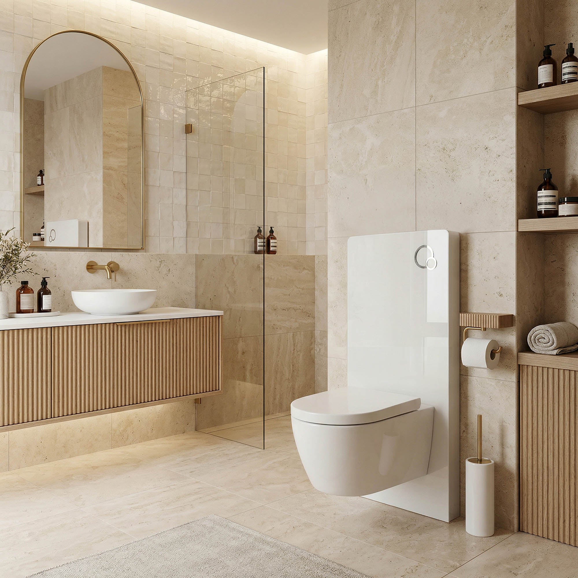 Sanitärmodul 805 für Wand-WC - Weiß