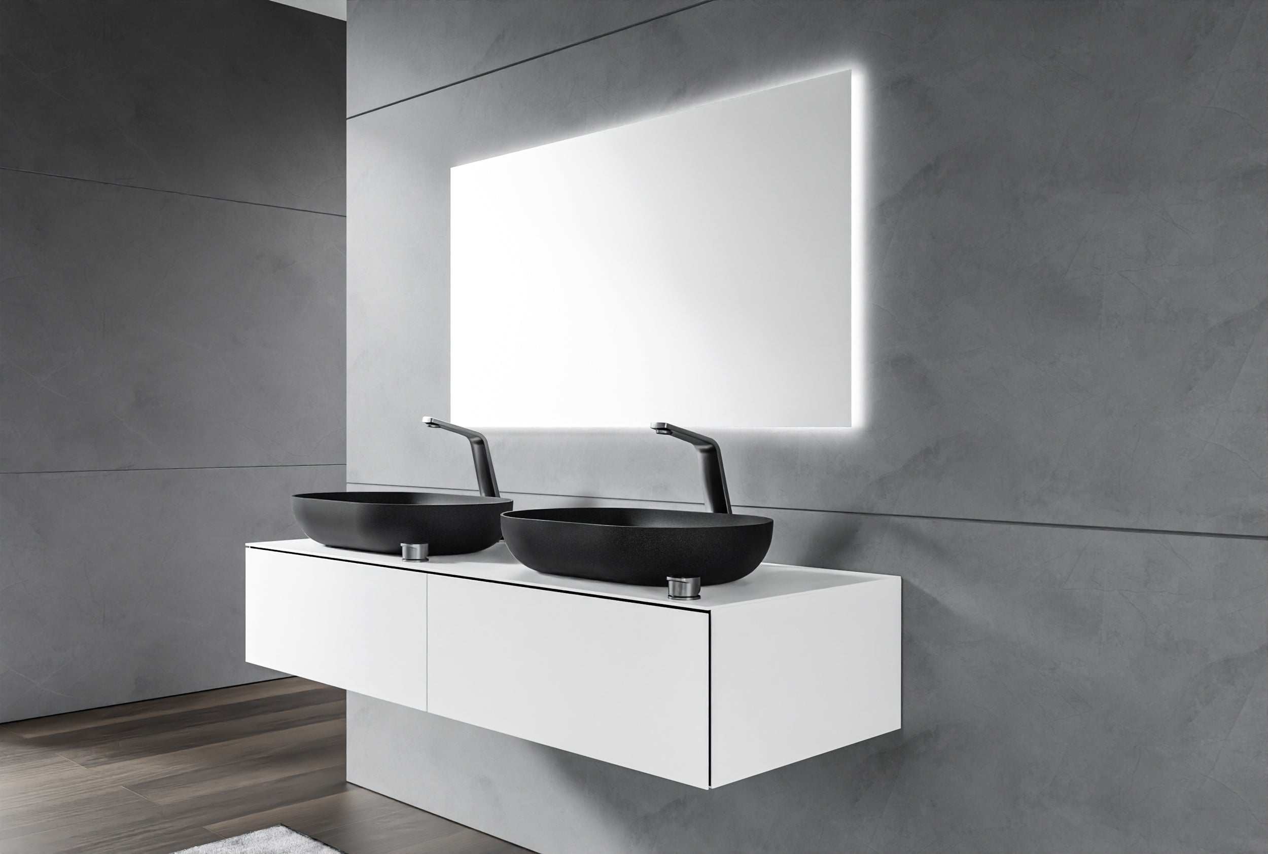 Vanity unit ARCTIC 1400 White Softtouch til bordvask