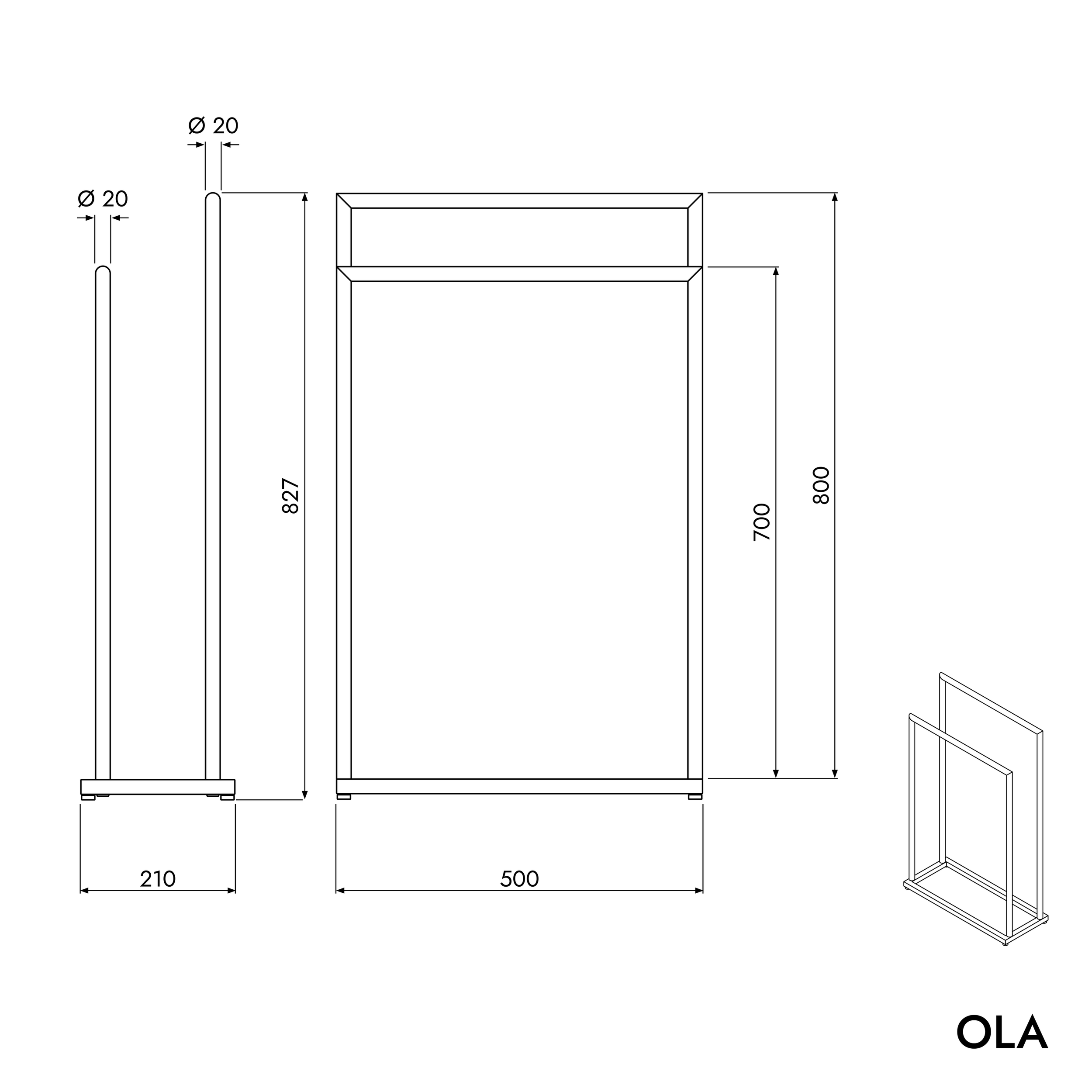 Håndklædestativ OLA