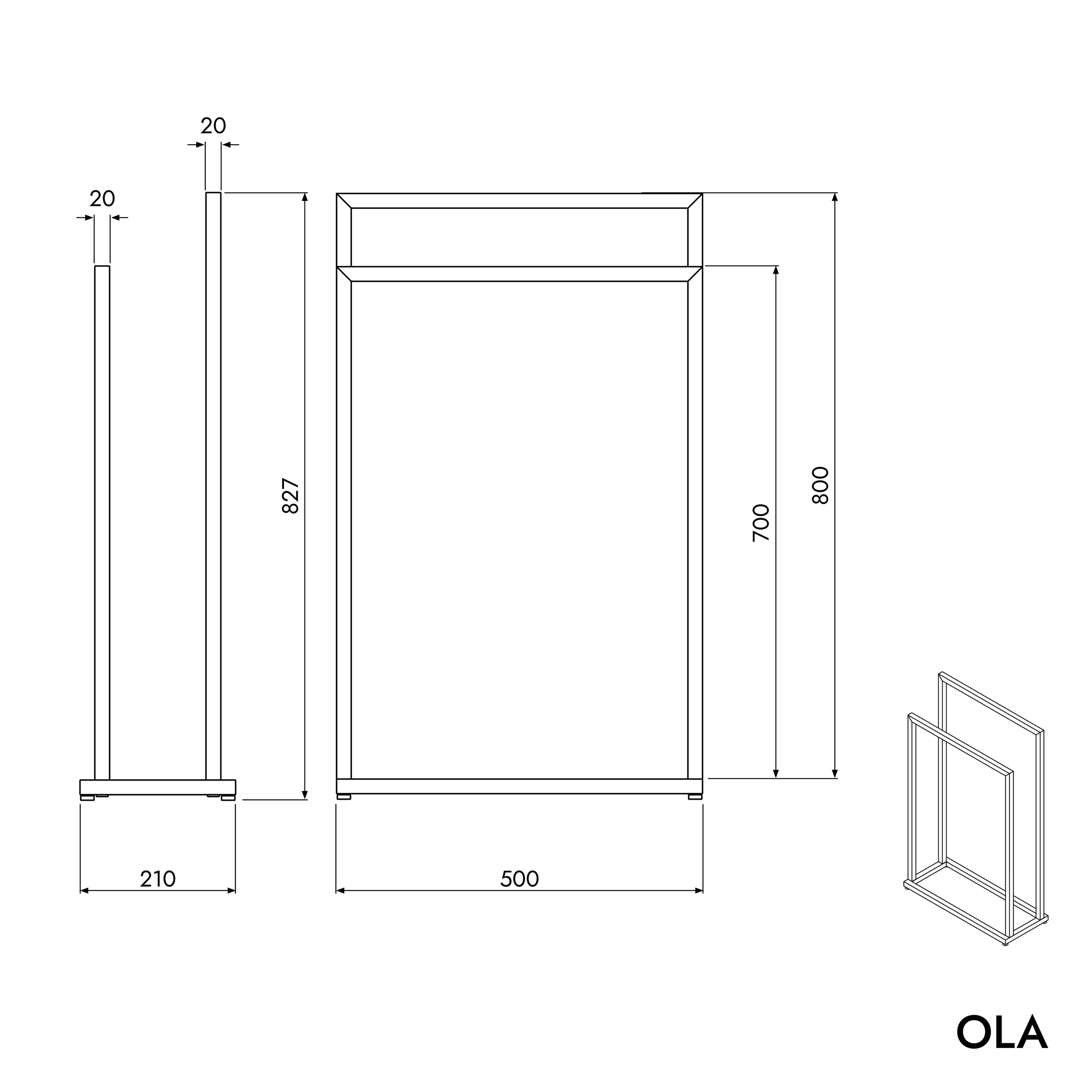 Håndklædestativ OLA