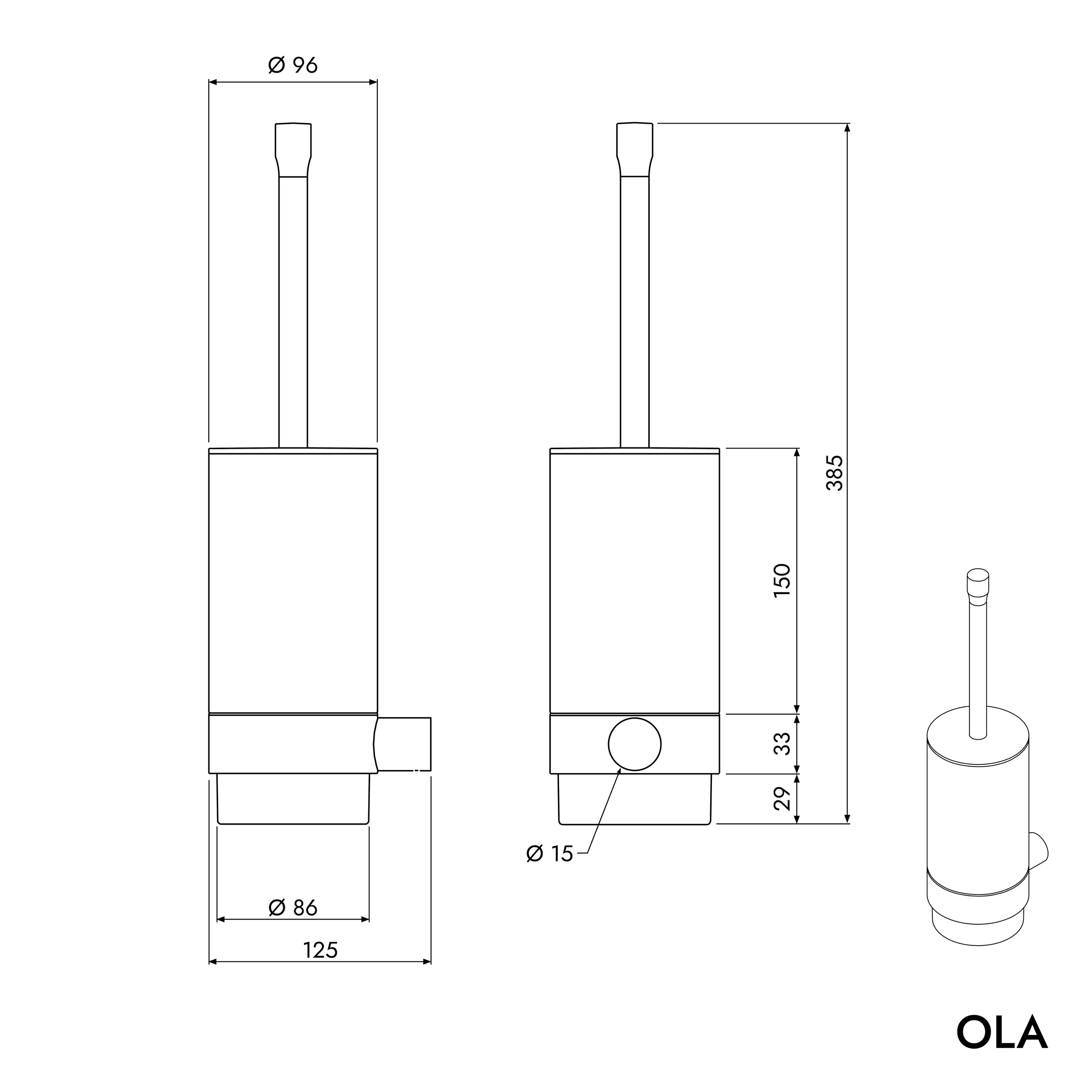 Toiletbørstesæt OLA