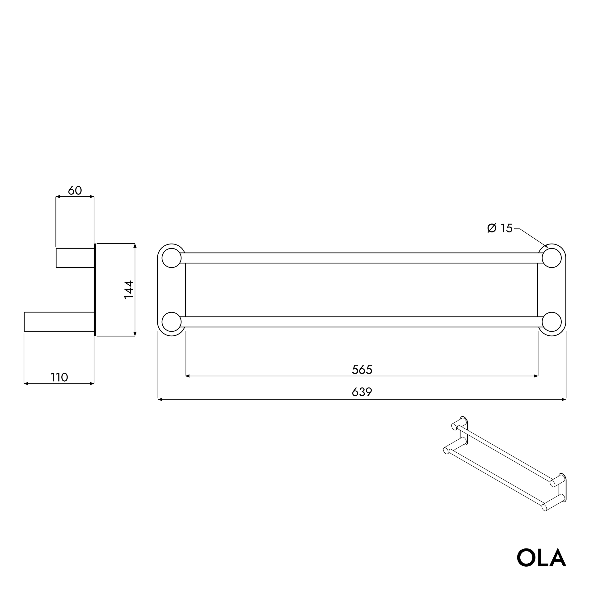 Håndklædestang OLA