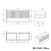 Bademøbel sæt BELDIVO 120 cm