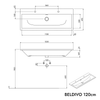Bademøbel sæt BELDIVO 120 cm