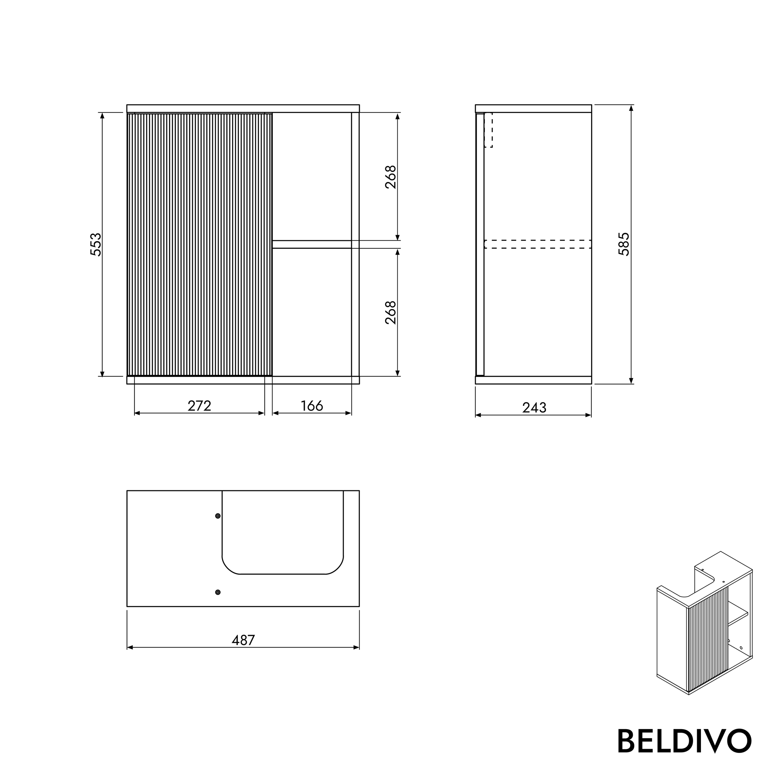 Vaskeskab BELDIVO 50