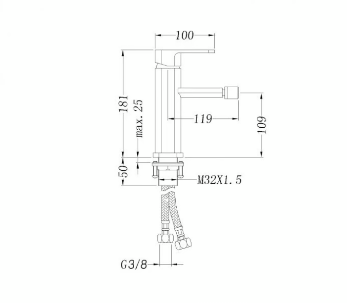 Bidet-armatur 1238C