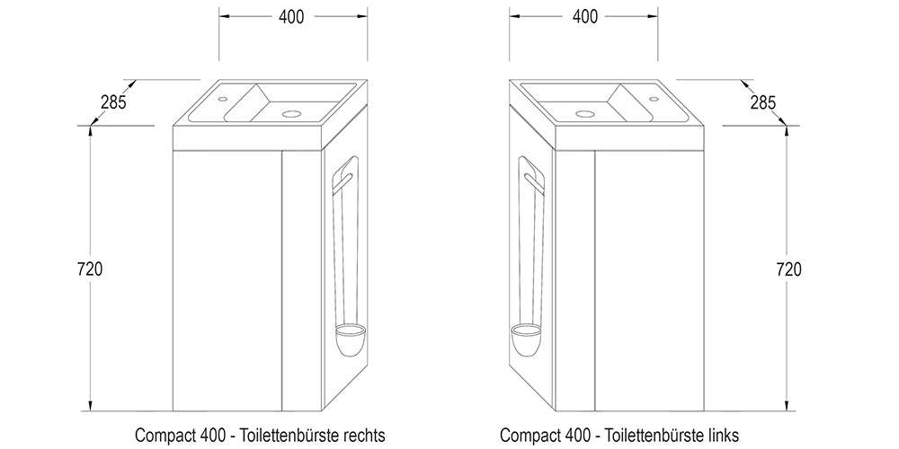 Badeværelsesmøbelsæt Compact 400