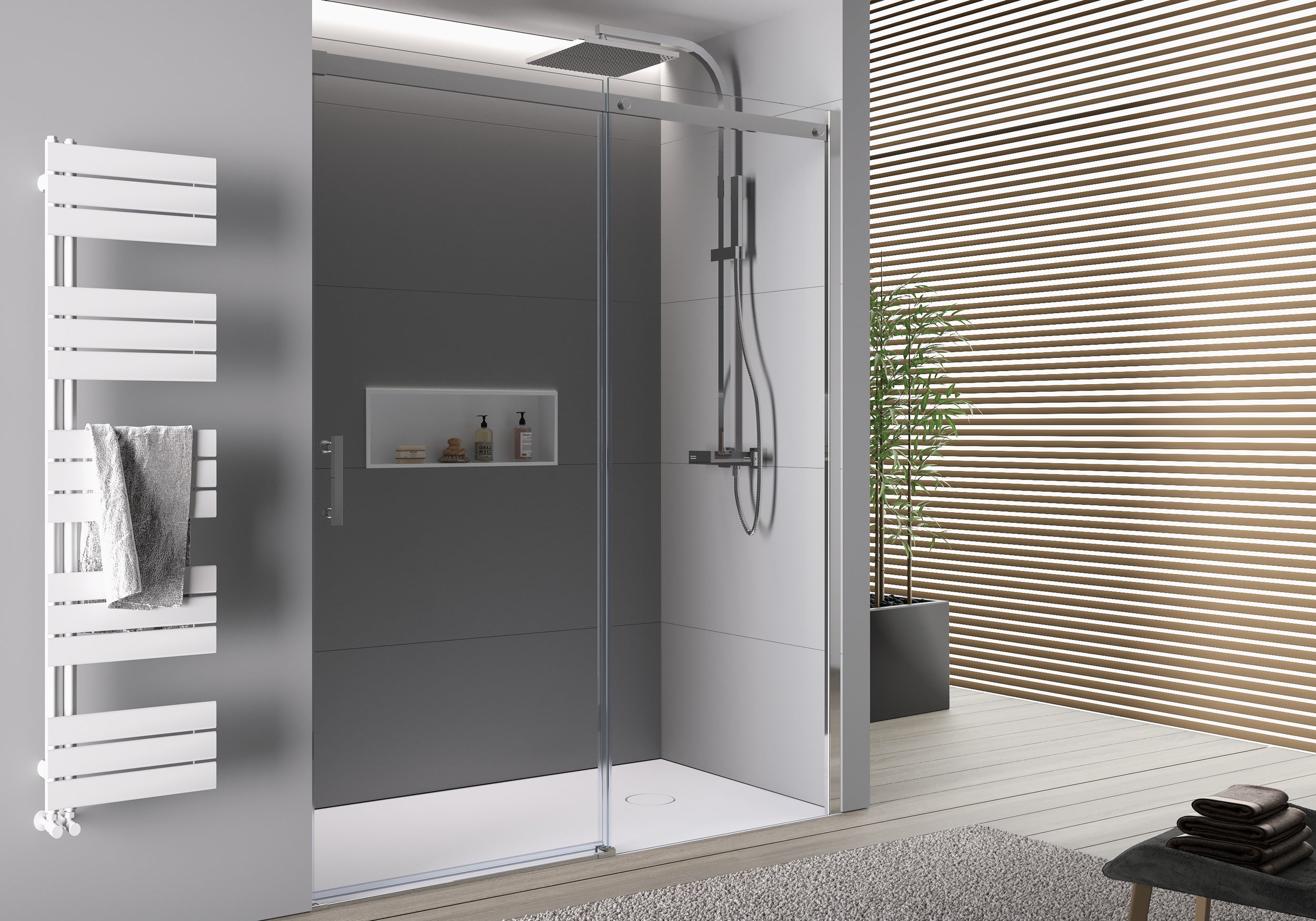 Indbygningsbruser med skydedør DX806A FLEX
