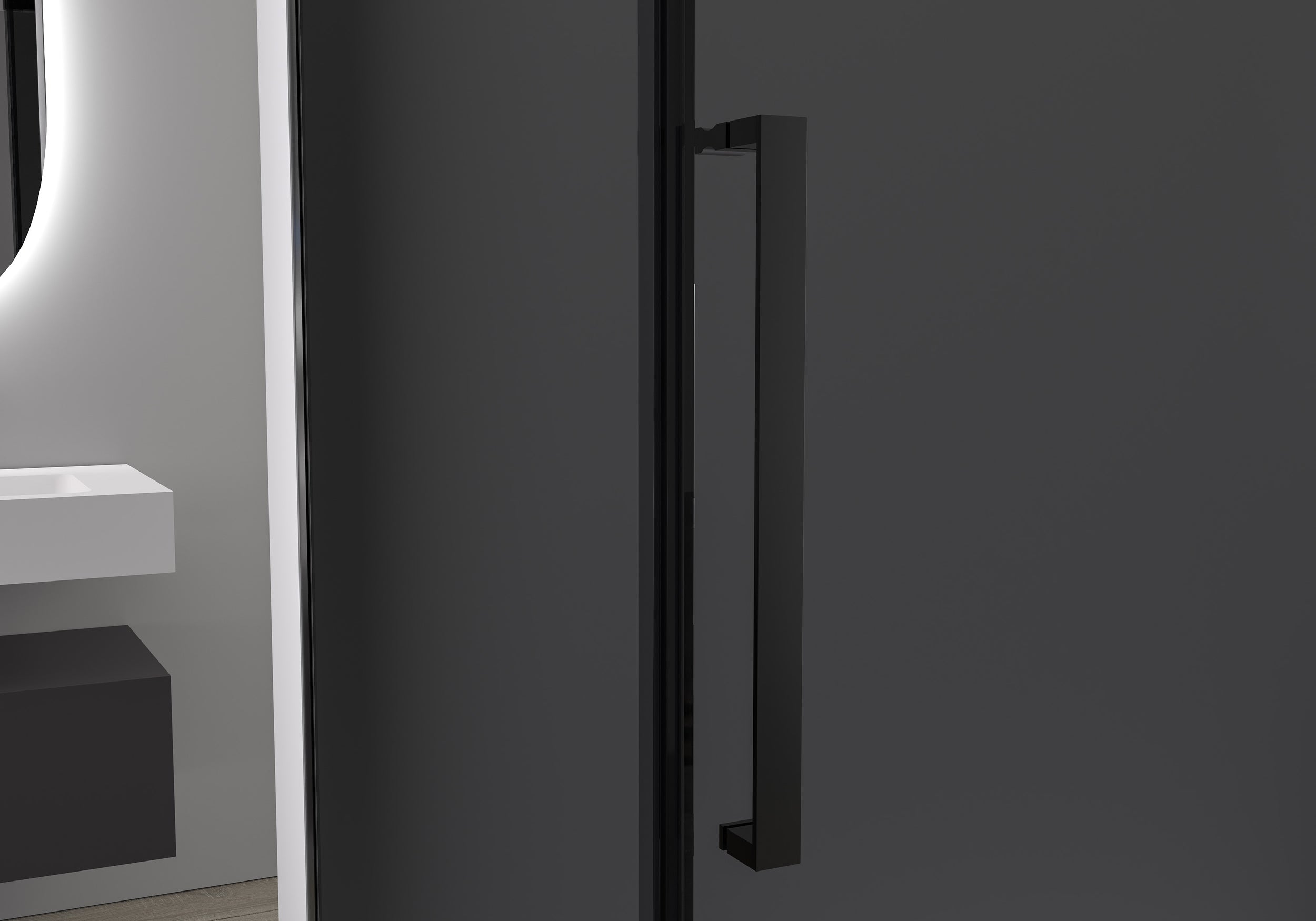 Indbygningsbruser med skydedør Soft-Close DX906 FLEX