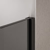 Walk-in Bruseafskærmning 10 mm nanogråt glas EX102 - 1 glasvæg rustfri stålprofil matsort - bredde kan vælges