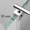 Brusekabine EX101 - 10 mm NANO ægte glas - satin glas - valgbar bredde 