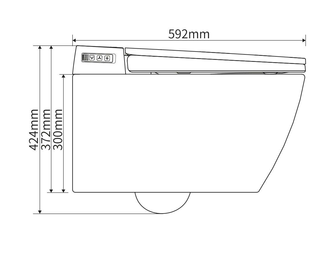 Bruse-WC komplet sæt 540 PRO med Geberit Duofix forvægselement