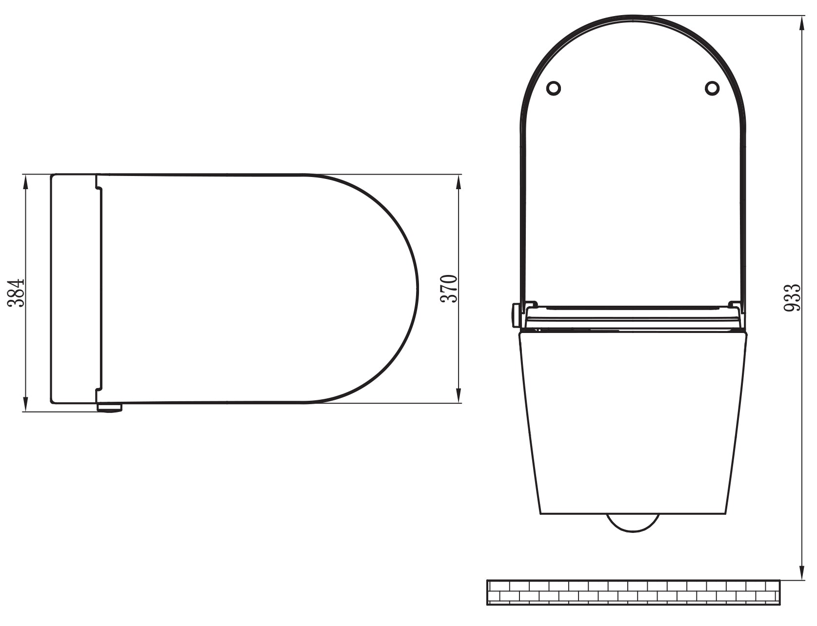 Komplet WC-pakke 36: Brusetoilet Basic 1102