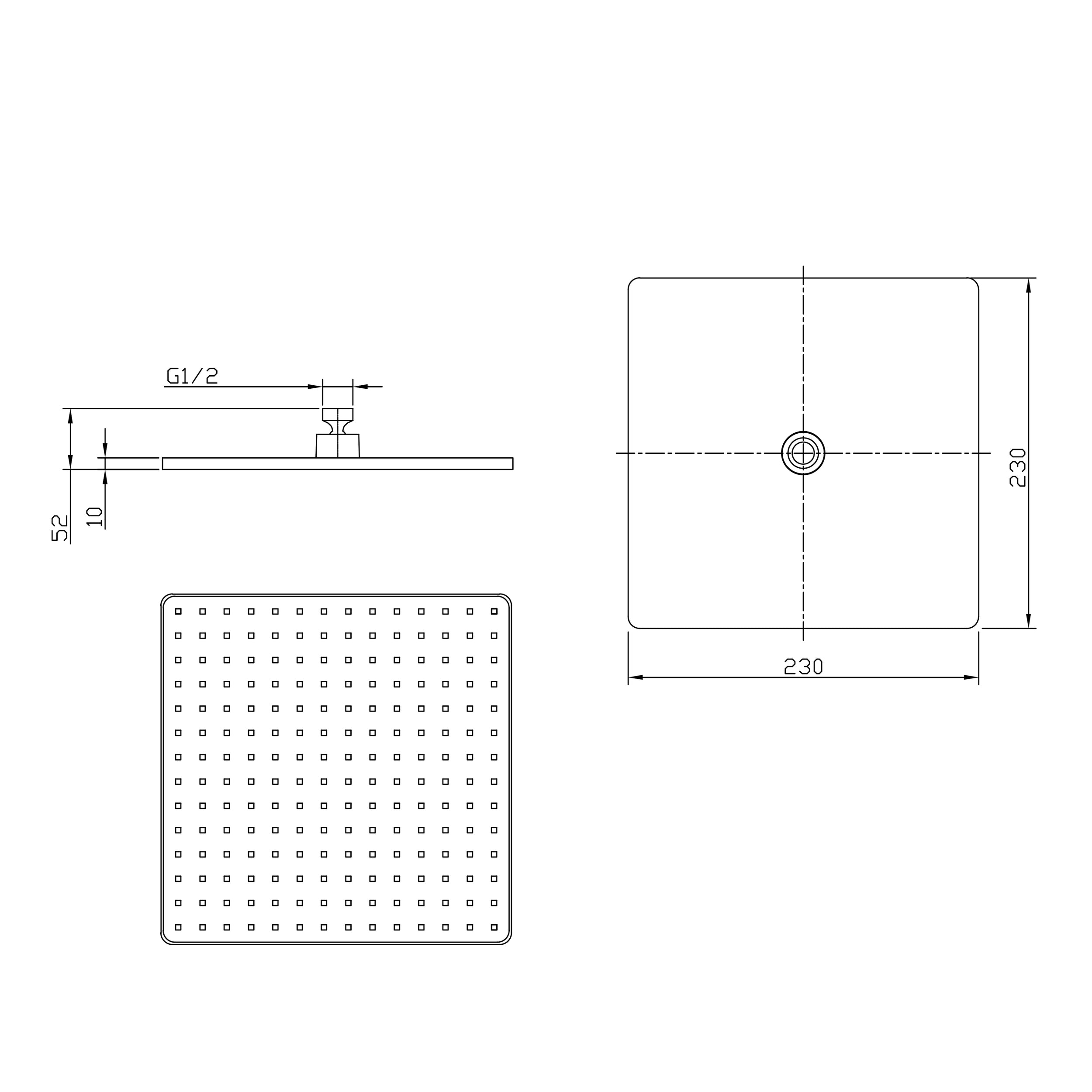 Brusehoved ABS 3030TB