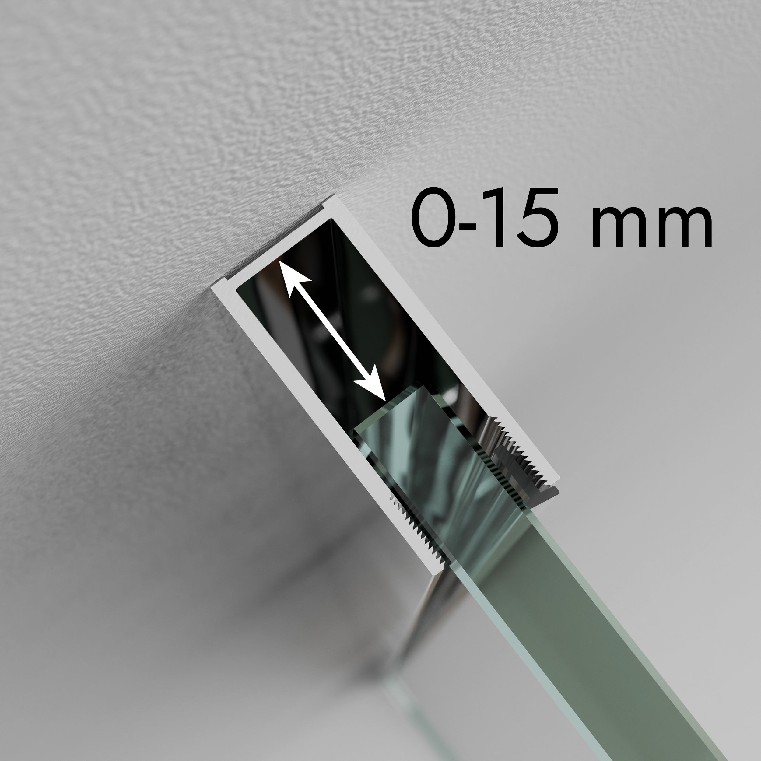 Brusekabine EX101 - 10 mm NANO ægte glas - satin glas - valgbar bredde 