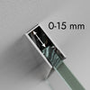 Brusekabine EX101 - 10 mm NANO ægte glas - satin glas - valgbar bredde 