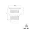 Afløbsventil FLOWTEC med si