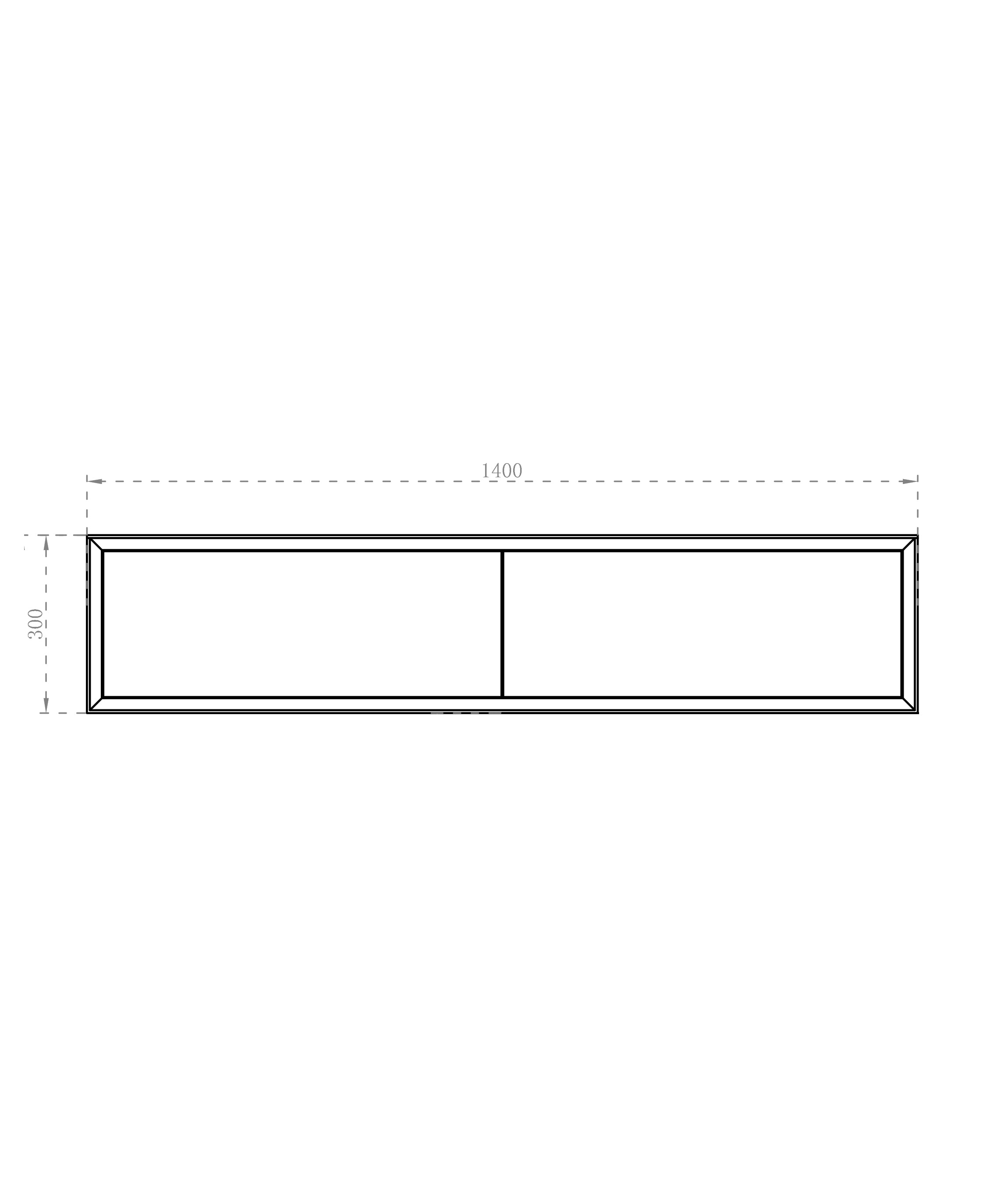 Badmøbel Sideboard Fiona Slim 140 cm hvid mat 