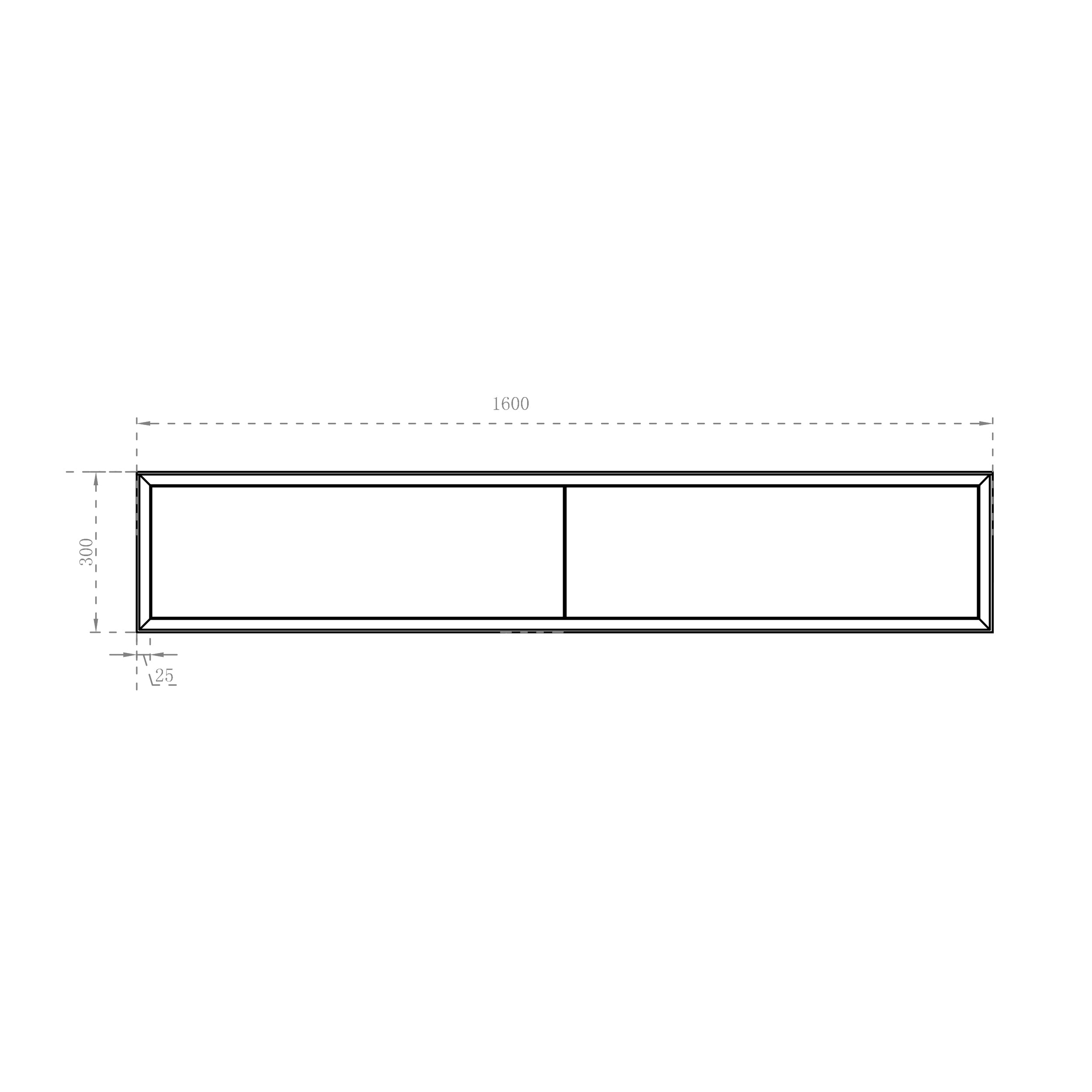 Badeværelses-sideboard Fiona Slim 160 cm hvid mat 