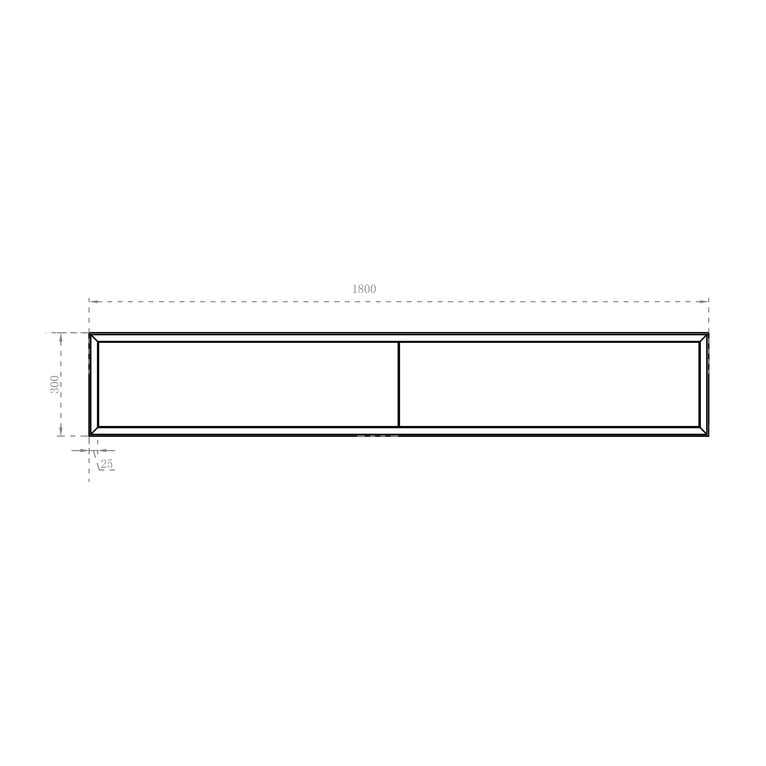 Badeværelses-sideboard Fiona Slim 180 cm hvid mat