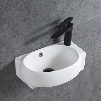 KW198 keramisk væghængt håndvask til gæstetoilet