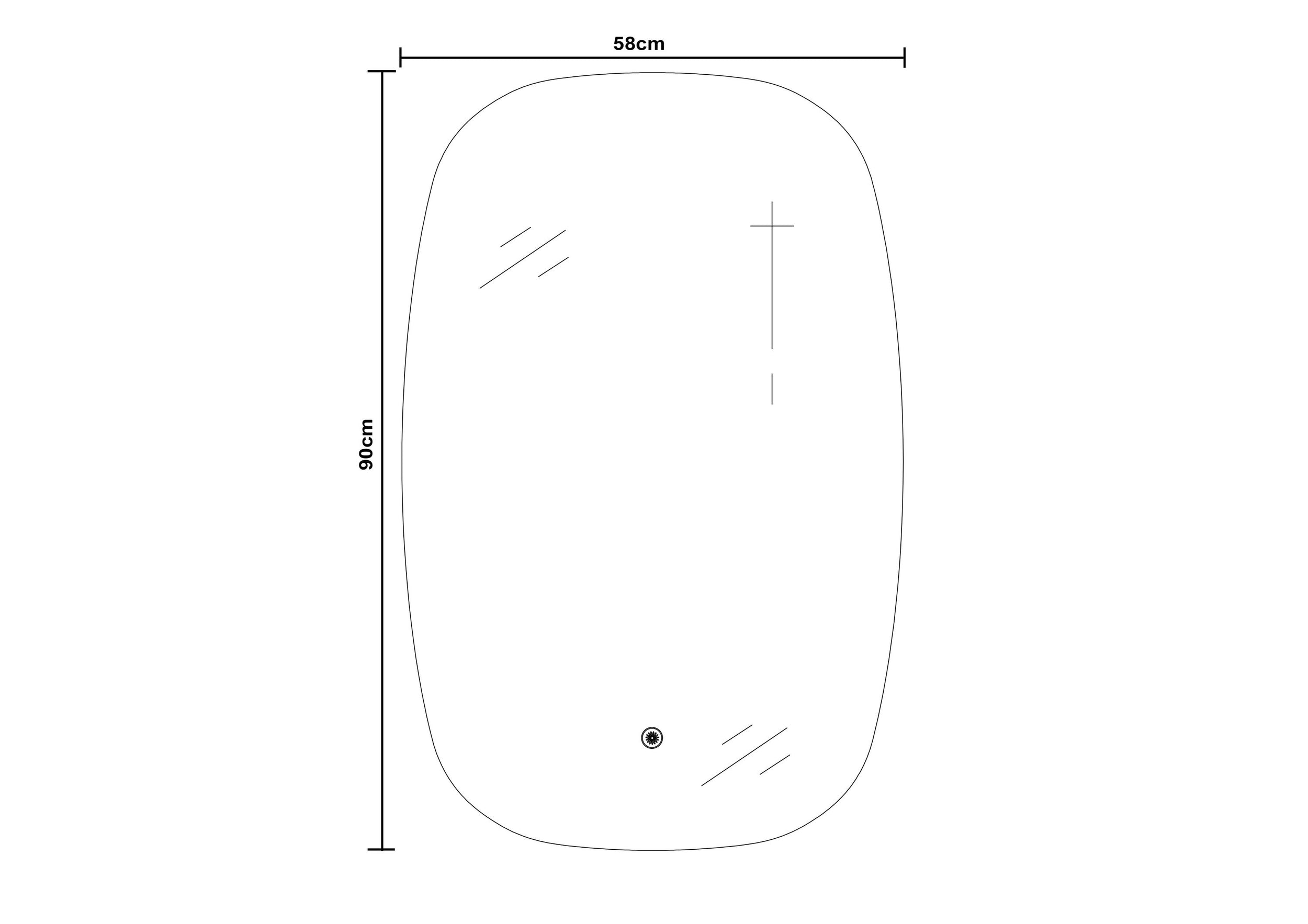 LED-oplyst badeværelsesspejl INALCO Oval