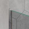 Brusebadsvæg af glas med sidemontering af 8 mm transparent glas EX101, forskellige størrelser