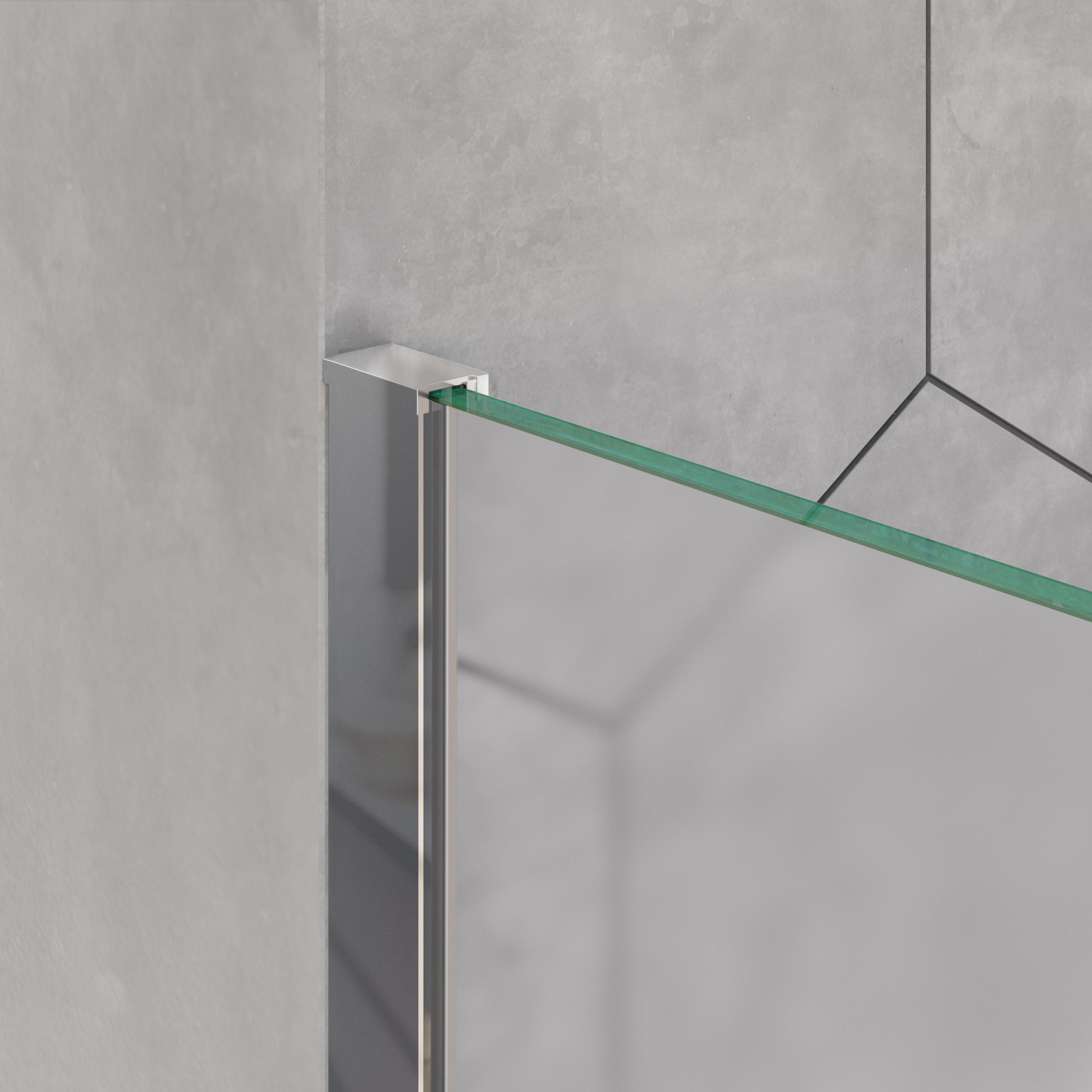 Brusekabine EX101 - 10 mm NANO ægte glas - satin glas - valgbar bredde 