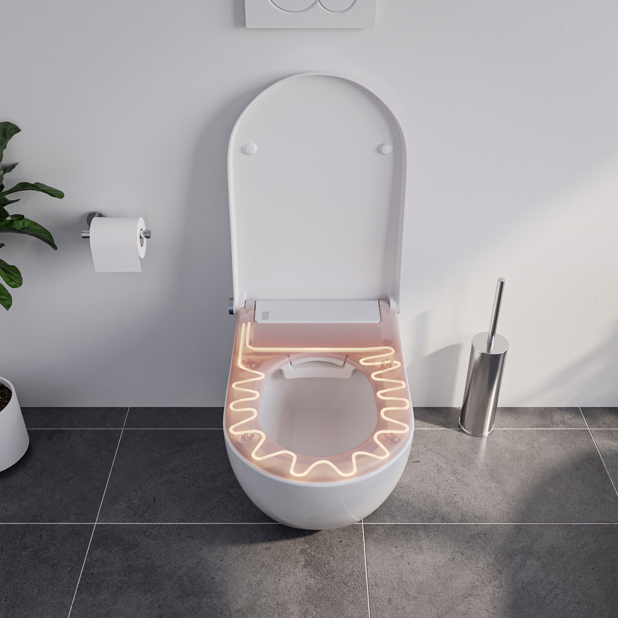 Dusch-WC komplet sæt PREMIUM 1102 med Geberit Duofix forvægselement