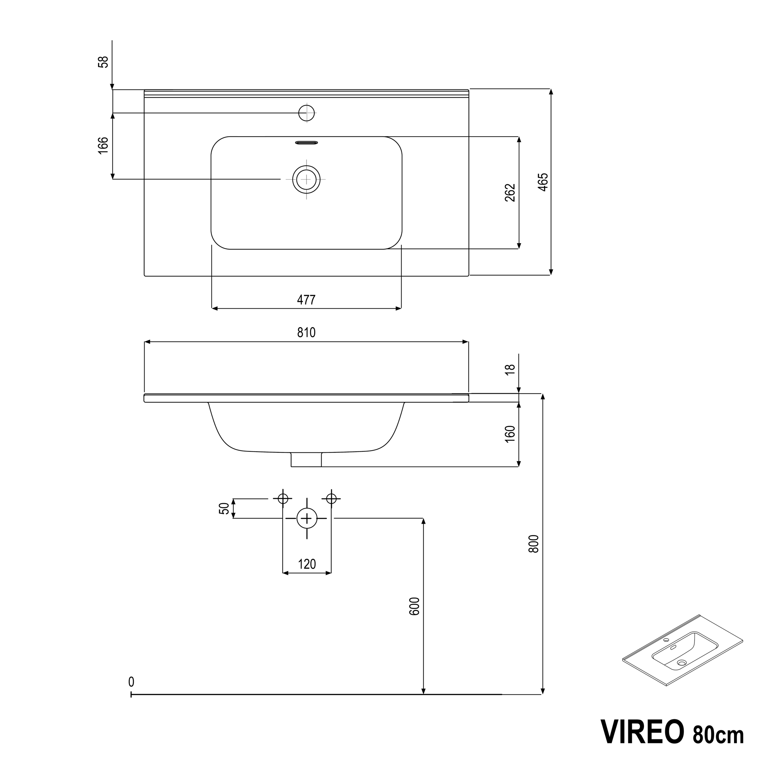 Vaskeskab VIREO 80