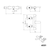 Wannenarmatur Wandmischbatterie 4051
