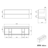 Vaskeskab AVA 160 cm med mineralstøbt håndvask BRUXELLES