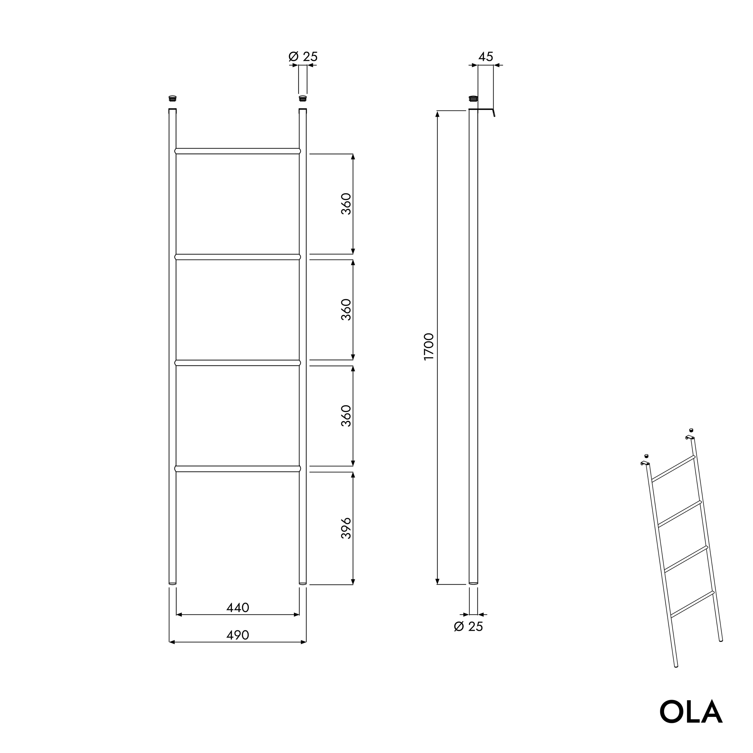 Håndklædestige OLA