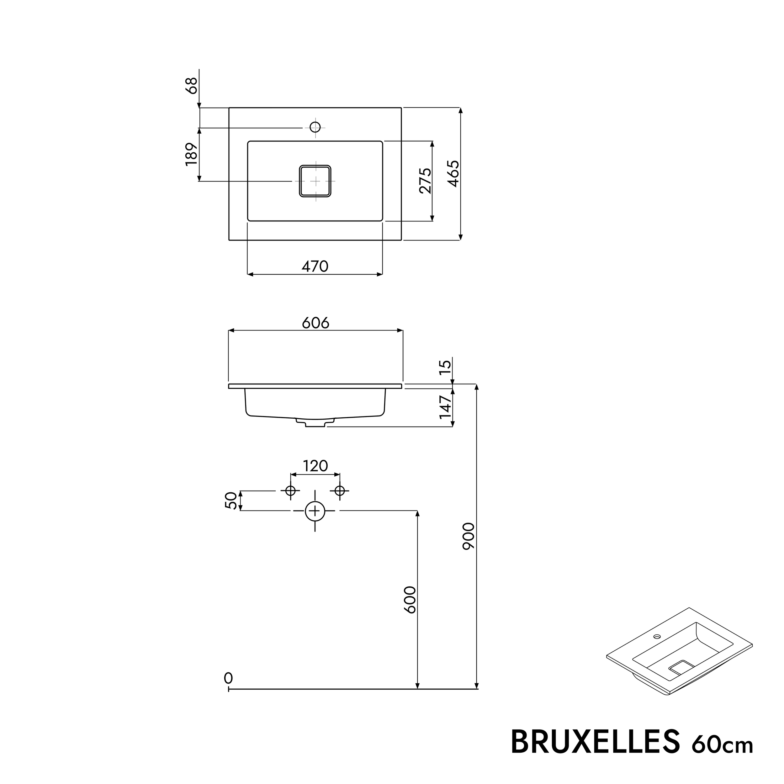 Underskab LAVOA 60 cm