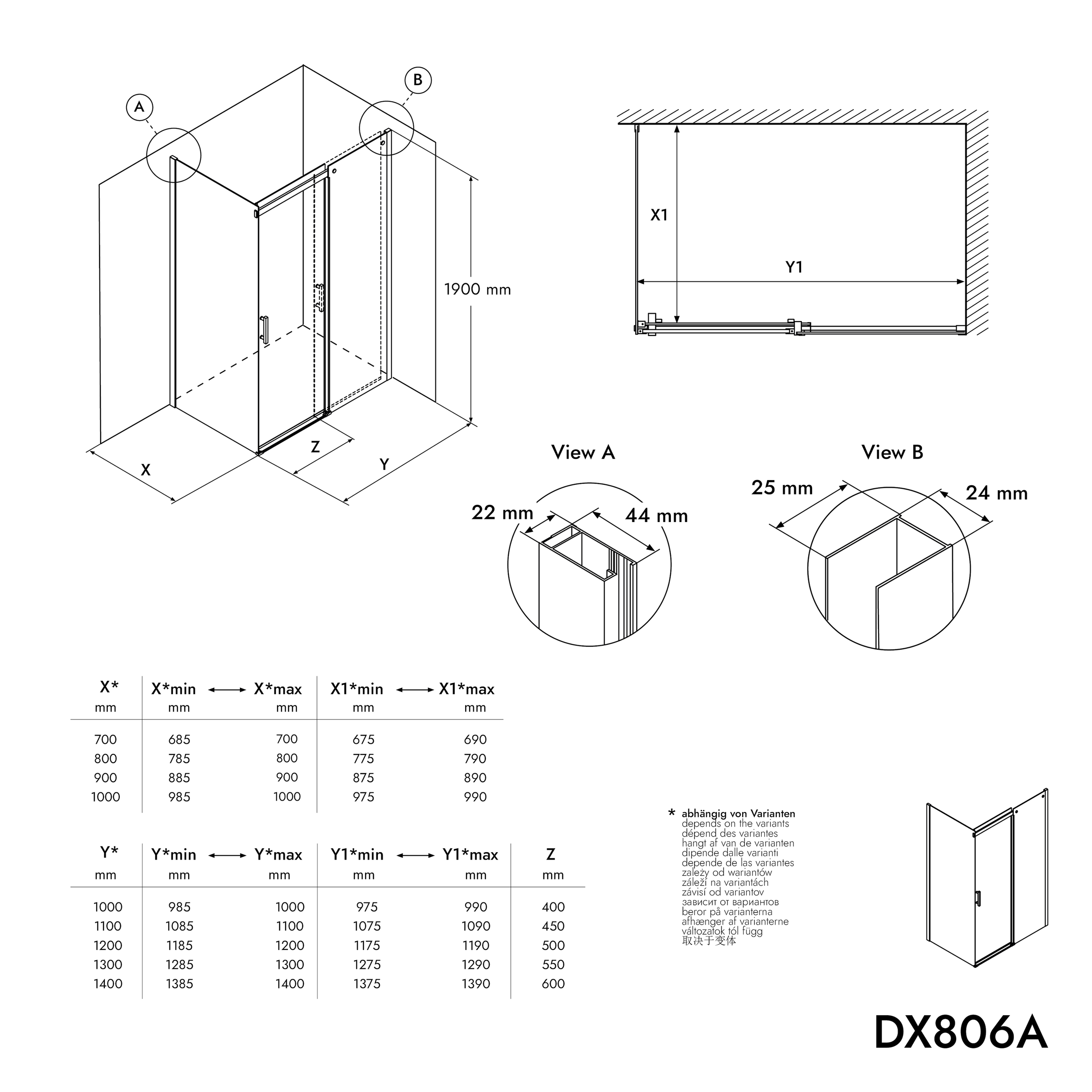 Brusehjørne DX806A Flex