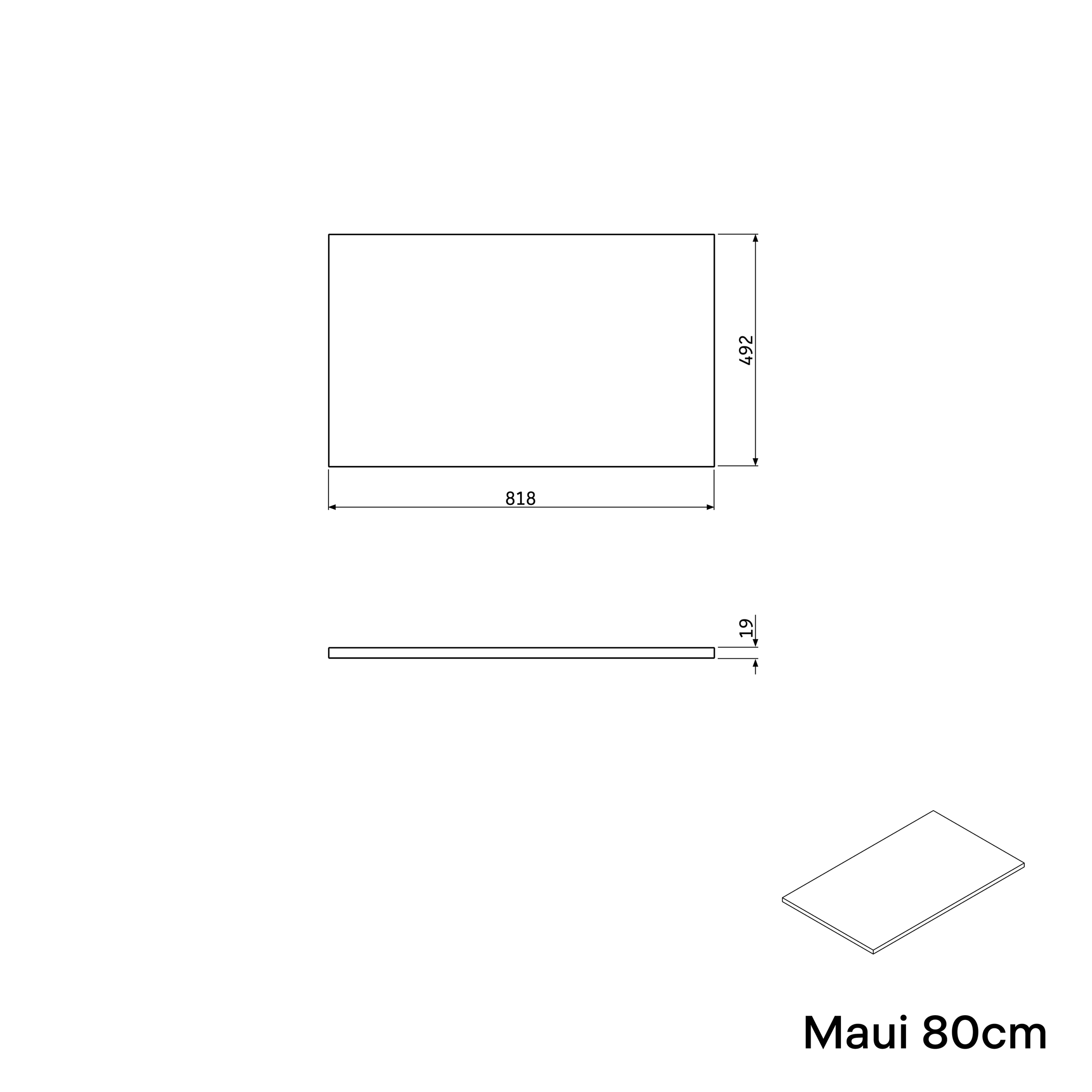 Vaskeskab MAUI 80 cm