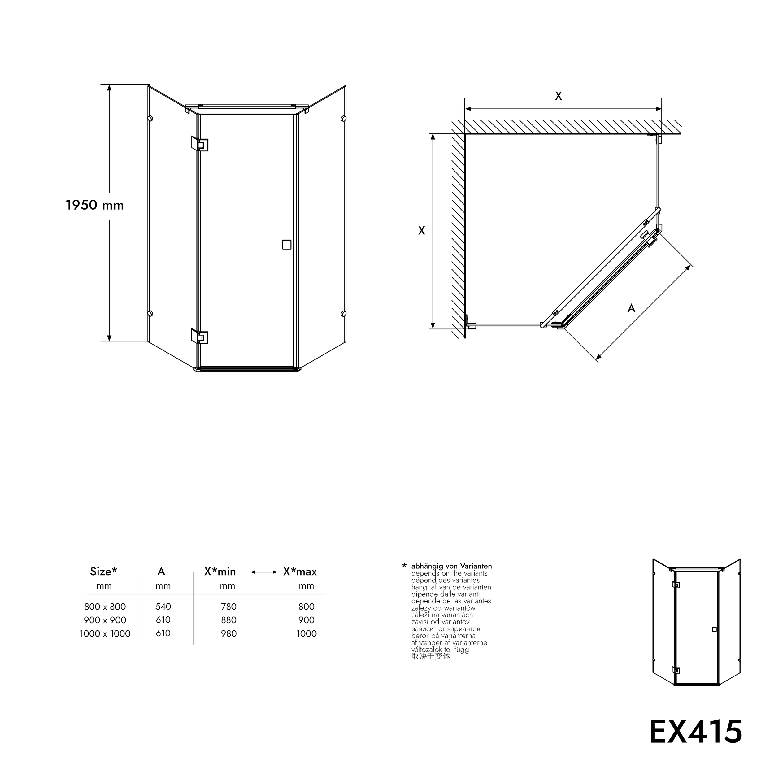 Pentagonalbruser EX415 inkl. bruseniche