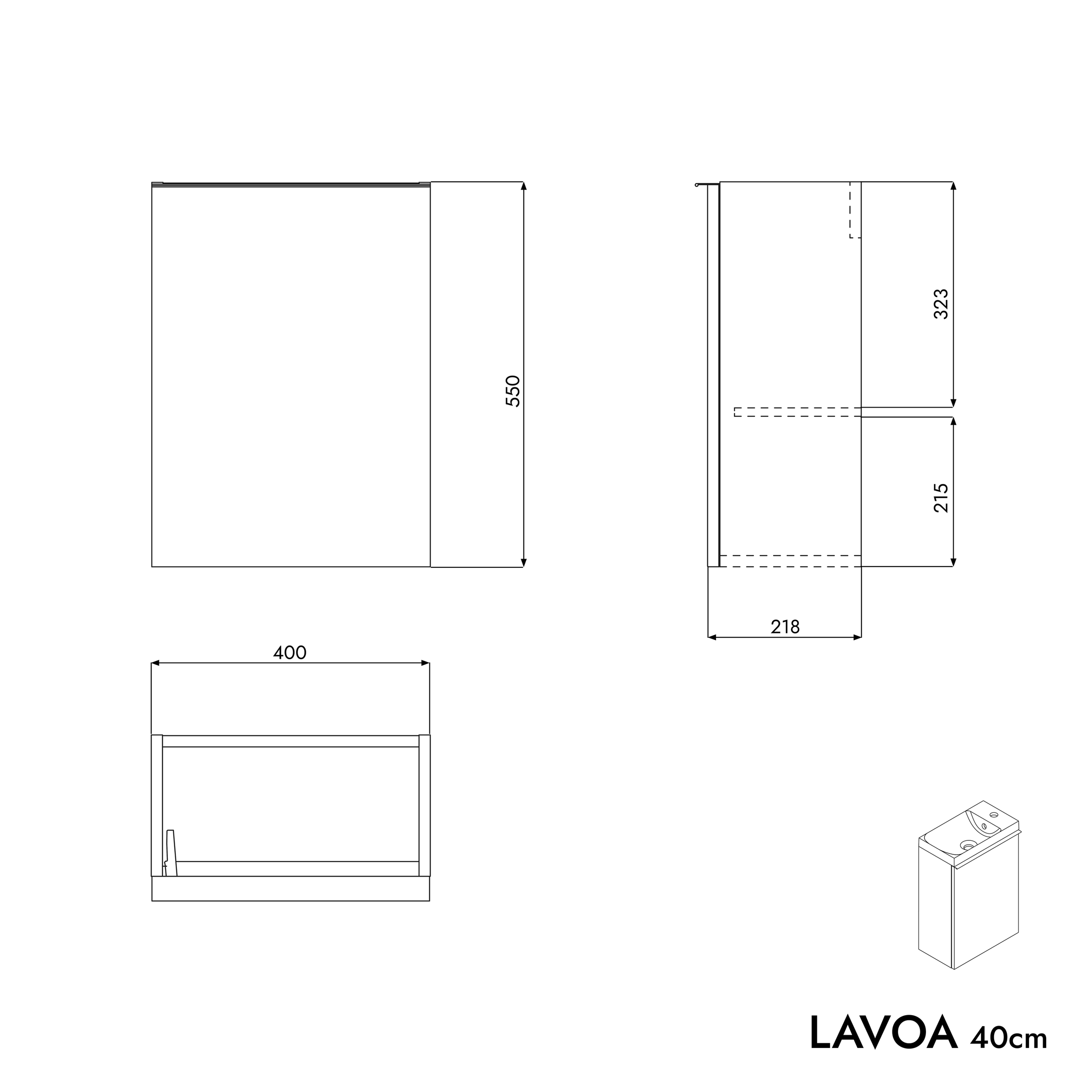 Vaskeskab LAVOA 40