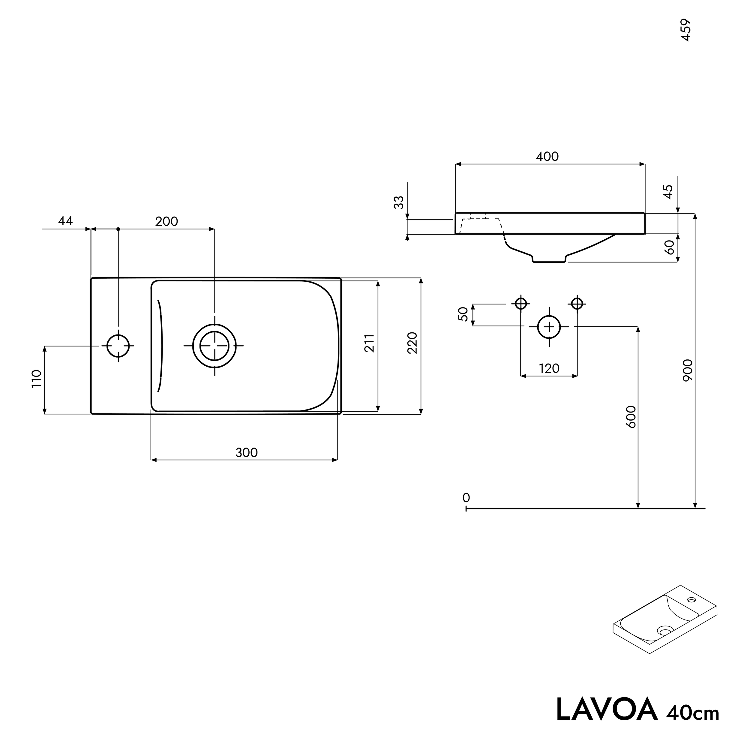 Vaskeskab LAVOA 40